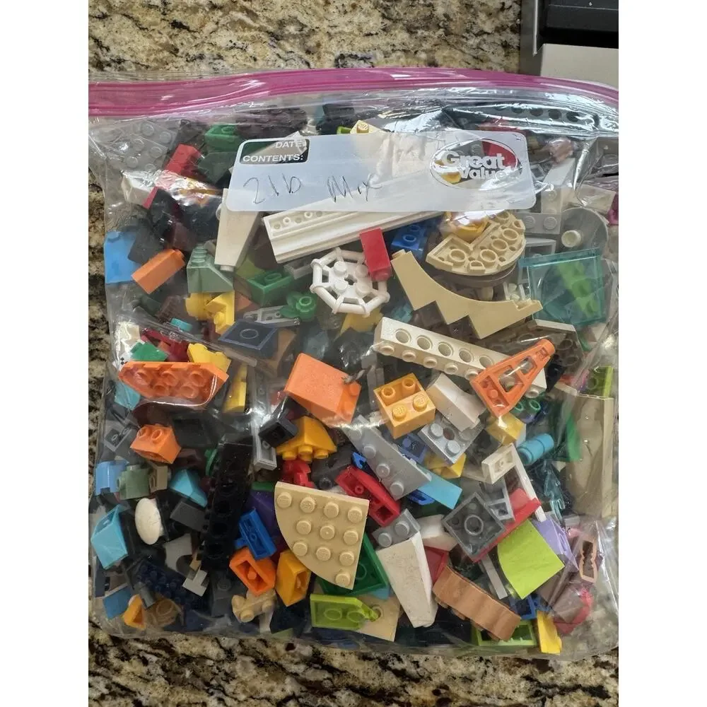 2 TWO POUNDS2 lbs Mixed LEGO Lot Authentic Bricks Parts & Pieces Cleaned Sorted - Picture 4 of 9